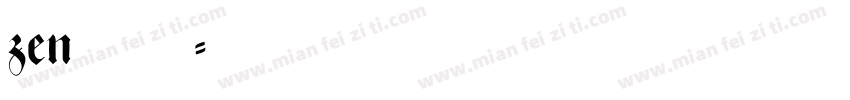 zen老式明朝字体转换