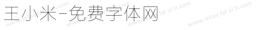 王小米字体转换