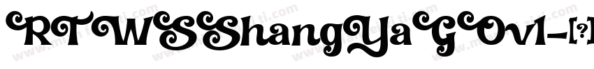 RTWSShangYaGOv1字体转换