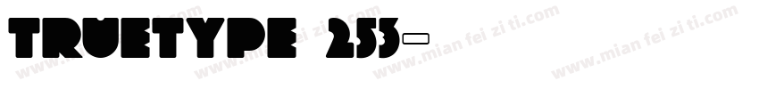 truetype字体253字体转换
