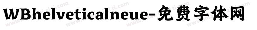 WBhelveticalneue字体转换
