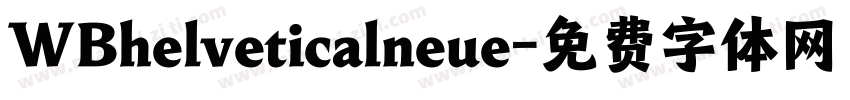WBhelveticalneue字体转换