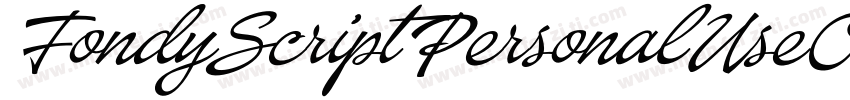 FondyScriptPersonalUseOnly-YxXL字体转换