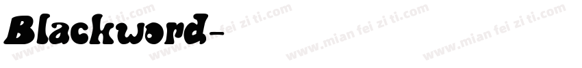 Blackword字体转换