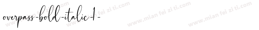 overpass-bold-italic-1字体转换