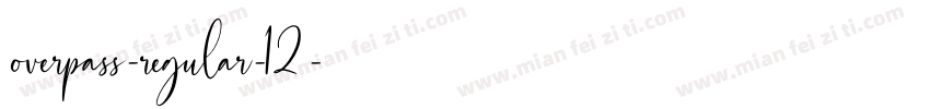 overpass-regular-12字体转换