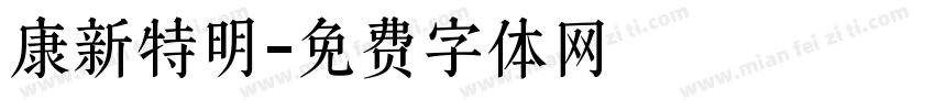 康新特明字体转换