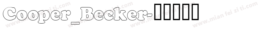 Cooper_Becker字体转换