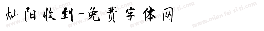 灿阳收到字体转换