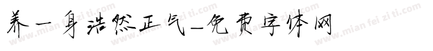 养一身浩然正气字体转换