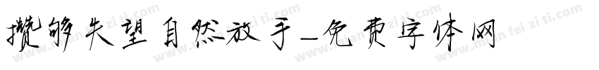 攒够失望自然放手字体转换