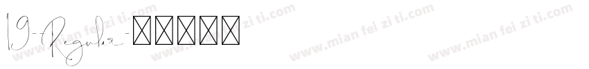 19--Regular字体转换