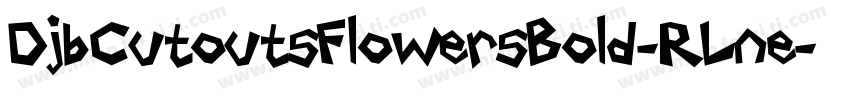 DjbCutoutsFlowersBold-RLne字体转换