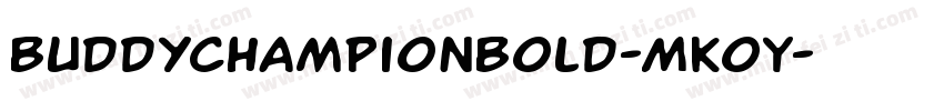 BuddyChampionBold-MKoY字体转换