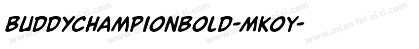BuddyChampionBold-MKoY字体转换