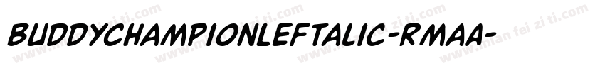 BuddyChampionLeftalic-RmaA字体转换