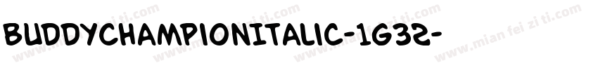 BuddyChampionItalic-1g32字体转换