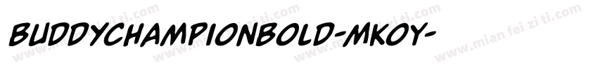 BuddyChampionBold-MKoY字体转换