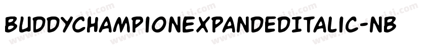 BuddyChampionExpandedItalic-nBPg字体转换