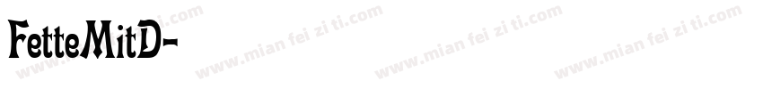 FetteMitD字体转换