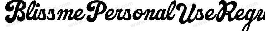 BlissmePersonalUseRegular-ALGDx字体转换