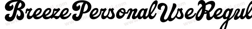 BreezePersonalUseRegular-oYBz字体转换