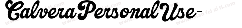 CalveraPersonalUse字体转换