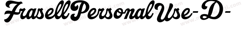 FrasellPersonalUse-D字体转换