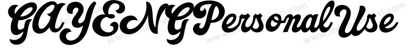 GAYENGPersonalUse字体字体转换
