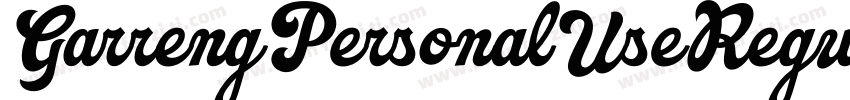 GarrengPersonalUseRegular-0JDd字体转换