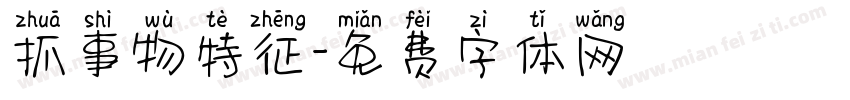 抓事物特征字体转换