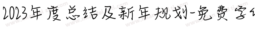 2023年度总结及新年规划字体转换