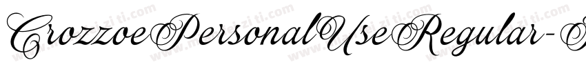 CrozzoePersonalUseRegular-Kjr7字体转换