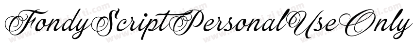 FondyScriptPersonalUseOnly-YxXL字体转换