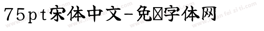 75pt宋体中文字体转换