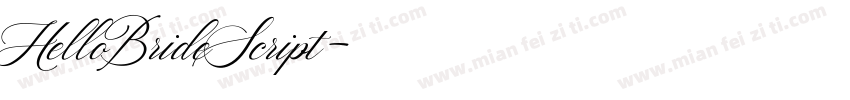HelloBrideScript字体转换