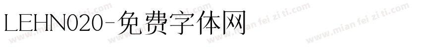 LEHN020字体转换
