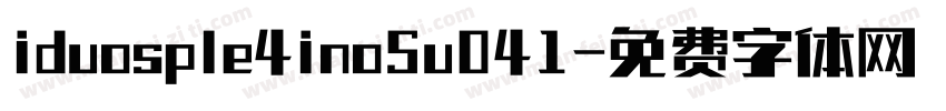 iduosple4inoSu041字体转换