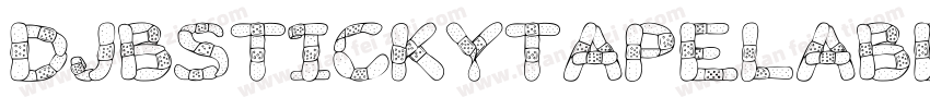DjbStickyTapeLabelsStrips-Omy6字体转换
