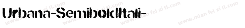Urbana-SemiboldItali字体转换