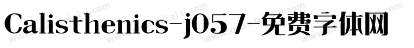 Calisthenics-j057字体转换