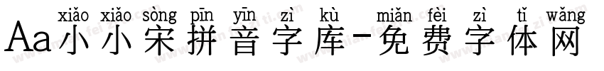 Aa小小宋拼音字库字体转换