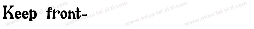 Keep_front字体转换