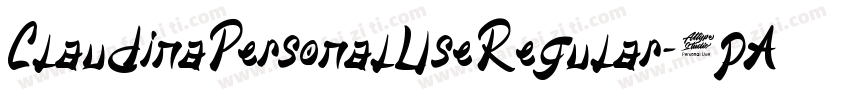 ClaudinaPersonalUseRegular-4pA4字体转换