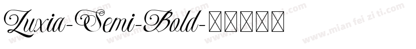 Luxia-Semi-Bold字体转换