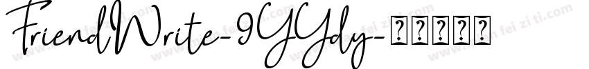 FriendWrite-9YYdy字体转换