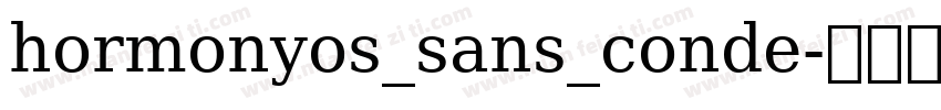 hormonyos_sans_conde字体转换
