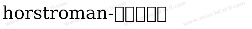 horstroman字体转换