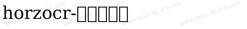 horzocr字体转换