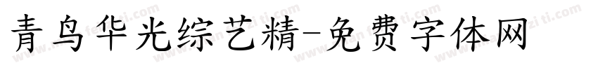 青鸟华光综艺精字体转换